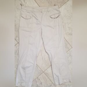 Light Cream Cargo Pants with Front Flap Pockets Style And Co Women